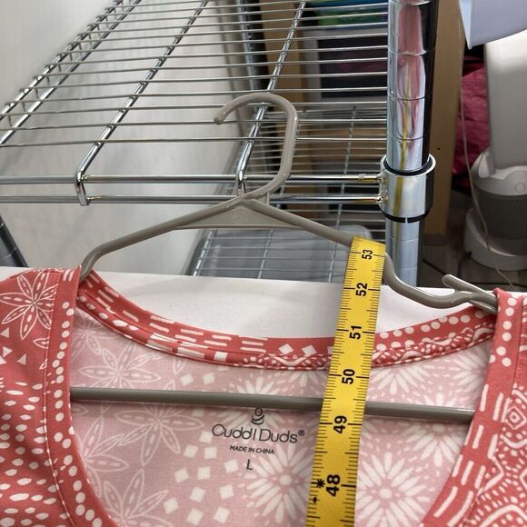 Cuddl Duds Flexwear Women’s Peach Boho Print Maxi Dress Size‎ L Loungewear - Picture 3 of 11